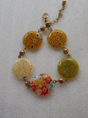 Millefiori Glass Bracelet 1125